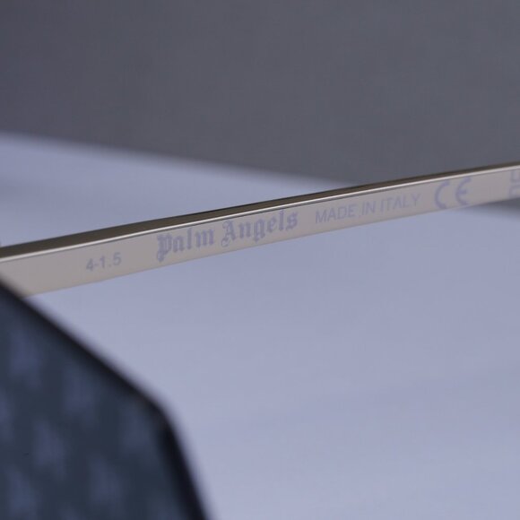 Palm Angels PERI10G QUARTZ 7607 Geometric Sunglasses - Gold/Dark Grey - Picture 7 of 11